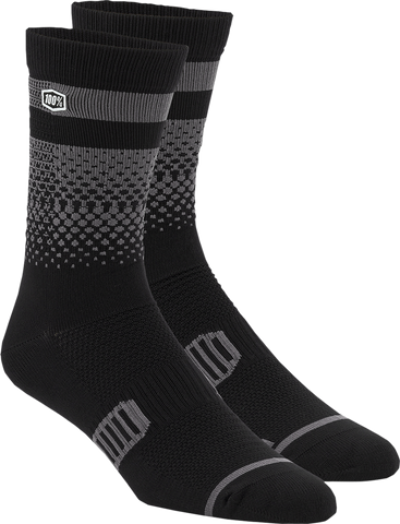 100% Advocate Socks - Black/Charcoal - Large/XL 24017-376-18
