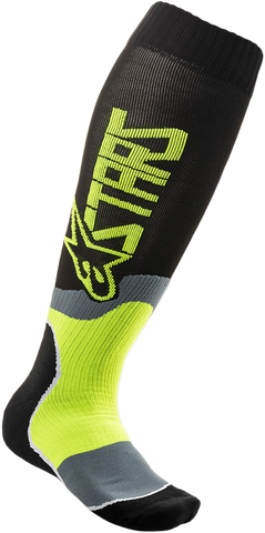 ALPINESTARS MX Plus 2 Socks - Black/Yellow - Small/Medium 4701920-155-SM