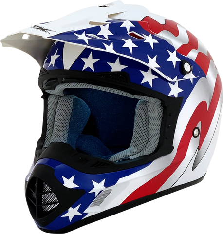 AFX FX-17 Helmet - Flag - White - Small 0110-2375