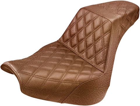 SADDLEMEN Step-Up Seat - Full Lattice Stitch - Brown - FXBR/S 818-31-175BR
