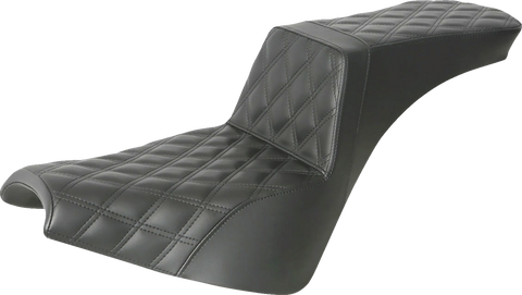 SADDLEMEN Step-Up Seat - Full Lattice Stitch - Black 818-30-195