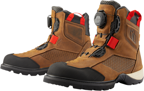 ICON Stormhawk Boots - Brown - Size 9.5 3403-1165