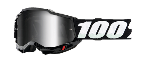 100% Accuri 2 Junior Goggles - Black - Silver Mirror 50025-00010