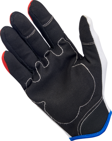 BILTWELL Moto Gloves - Red/White/Blue - Medium 1501-1208-003