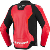 ALPINESTARS Jacket Lthr Gp Force Air Flo Rd/Rd Fl 48 3100326-3155-48