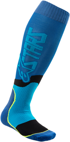 ALPINESTARS MX Plus 2 Socks - Black/Cyan - Small/Medium 4701920-707-SM