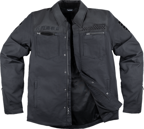ICON Upstate Canvas National Jacket - Black - XL 2820-6563