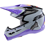 ALPINESTARS Youth SM3 Helmet - Jettson - Glosss Black/Gray/Purple - Medium 8303226-9277-YM