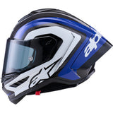 ALPINESTARS  Supretech R10 Helmet - 22.06 - Arius - Gloss Black/White/Blue - Medium 8203926-1647-M