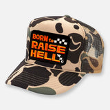 BORN TO RAISE HELL CURVED BILL PATCH HAT