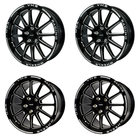 DRAG PACK STREET DRAG RACE BLACK HAWK 17x10 44 OFFSET & 18x5 -25 OFFSET 5X120.7 10-23 GEN 5/6 CAMARO SS & V6, 08-09 PONTIAC G8 GT, 14-17 CHEVY SS,  08-14 CADILLAC CTS-V, 06-13 CORVETTE Z06 & GS / PART# VWBH017 & VWBH018