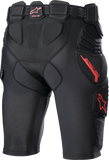ALPINESTARS Bionic Pro Protection Shorts - Black/Red - 2XL 6507523-13-2X