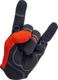 BILTWELL Moto Gloves - Orange/Black - Large 1501-0106-004