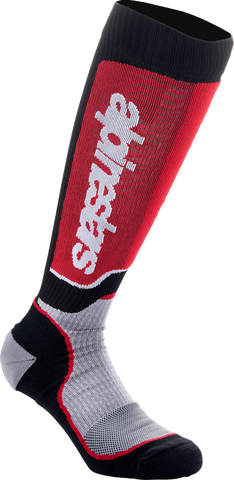 ALPINESTARS MX Plus Socks - Black/Red/Gray - Medium 4702324-1215-M