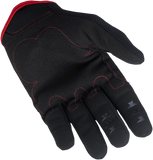 BILTWELL Moto Gloves - Black/Red - Large 1501-0108-004