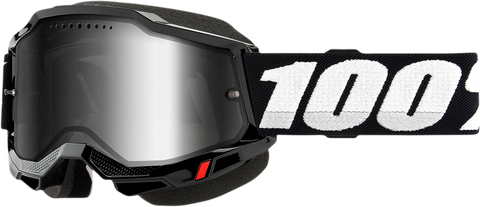 100% Accuri 2 Snow Goggles - Black - Silver Mirror 50022-00001
