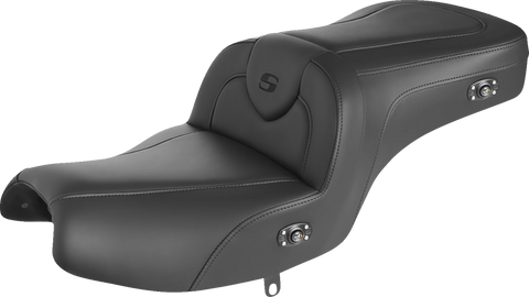 SADDLEMEN Seat - RoadSofa - without Backrest - Black w/ Black Stitching - Heated - Challenger '20-'22 I20-06-187HCT