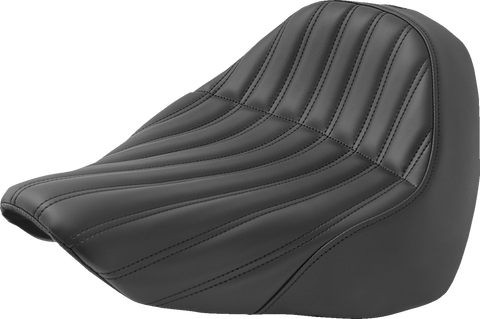 SADDLEMEN Knuckle Solo Seat - Ribbed - Black 818-27-0023