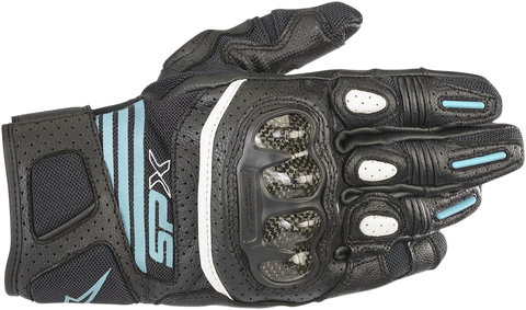 ALPINESTARS Women Stella SPX AC V2 Gloves - Black/Teal - XL 3517319-1170-XL