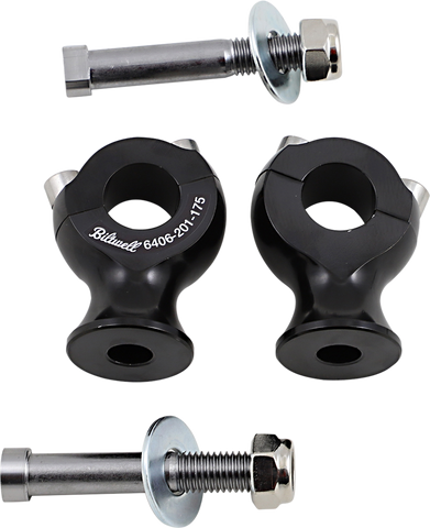 BILTWELL Risers - Slimline - 7/8" - Black 6406-201-175