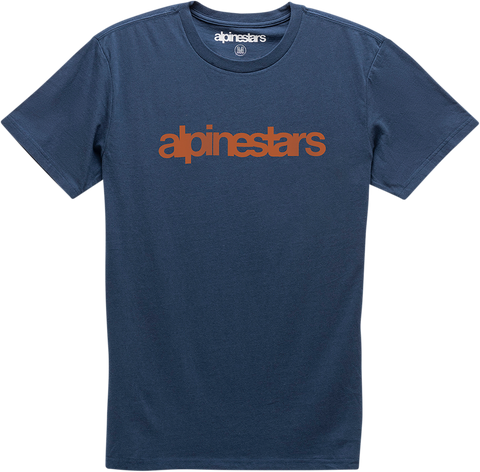 ALPINESTARS Heritage Word T-Shirt - Navy/Red - 2XL 12107300670302X