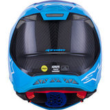 ALPINESTARS Supertech M10 Helmet - Flood - MIPS® - Blue/Black Carbon - Small 8301023-7282-S