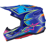 ALPINESTARS SM7 Helmet - Cast - Gloss/Blue/Pink/Yellow Fluo - Large 8302626-7254-L