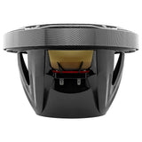 NXL 10" Marine Subwoofer With LED RGB Lights 300 Watts Rms SVC 4-Ohm -Black Carbon Fiber