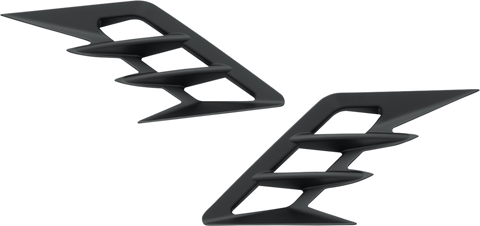 SHOW CHROME Fender Vent Filler Accent - Satin Black - Front 52-959BK