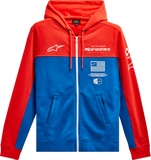ALPINESTARS H Block Hoodie - Warm Red/Bright Blue - Medium 1213510703171M
