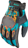 ICON Hooligan™ Munchies Gloves - Teal - Medium 3301-4797