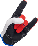 BILTWELL Moto Gloves - Red/White/Blue - Medium 1501-1208-003
