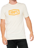 100% Essential T-Shirt - Chalk/Orange - Large 32016-461-12