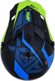 AFX FX-17 Helmet - Aced - Blue/Lime - 2XL 0110-6503