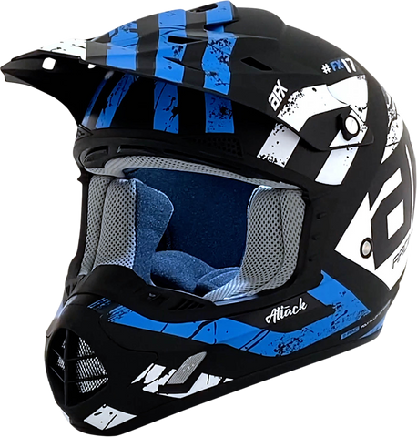 AFX FX-17Y Helmet - Attack - Matte Black/Blue - Medium 0111-1409