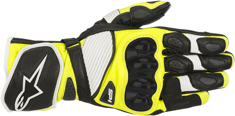 ALPINESTARS SP-1 V2 Gloves - Black/White/Fluo Yellow - 2XL 3558119-125-XXL