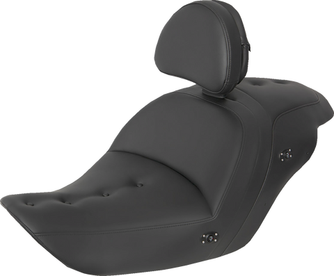SADDLEMEN Heated Roadsofa Pillow Top Seat - With Backrest - Black H23-20-181BRHCT