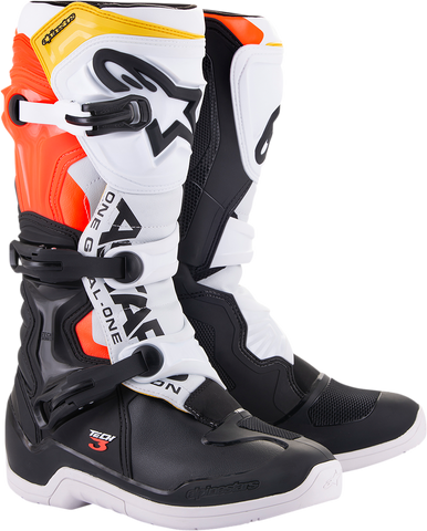 ALPINESTARS Tech 3 Boots - Black/White/Orange - US 9 2013018-1238-9