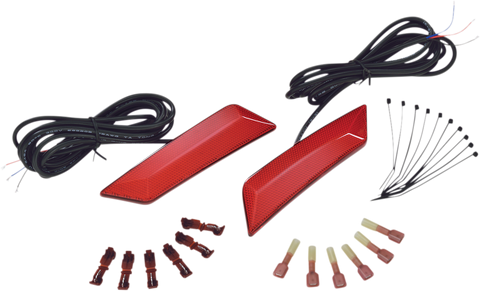 SHOW CHROME LED Front Fender Light - Red 41-174B