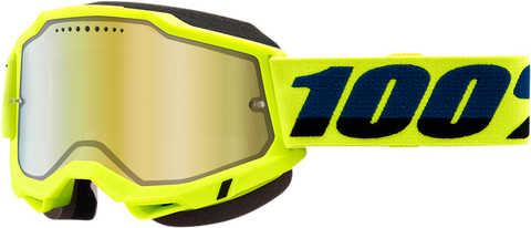 100% Accuri 2 Snow Goggles - Fluo Yellow - Gold Mirror 50022-00003