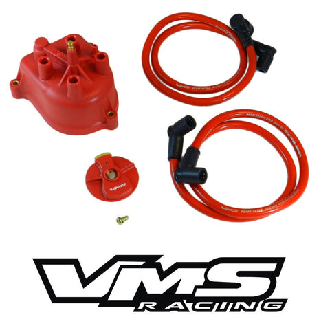 DISTRIBUTOR CAP MODIFIED FOR EXTERNAL COIL 92-93 ACURA INTEGRA GSR RED or BLACK BRASS TERMINALS / PART # DC8292 & IC8092