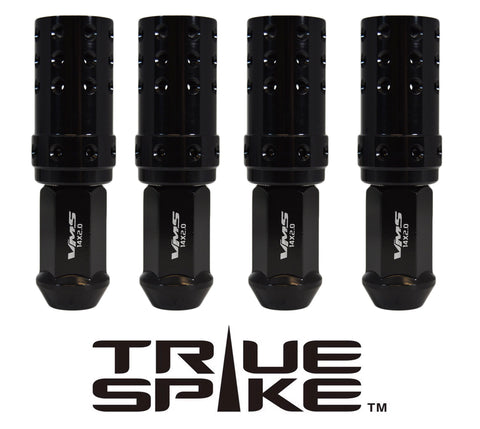 12x1.5 MM 89MM LONG MUZZLE BRAKE FORGED STEEL LUG NUTS WITH ANODIZED ALUMINUM CAP / CAP: 25MM DIAMETER 51MM HEIGHT PART # LGC051