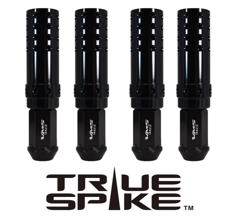 9/16-18 124MM LONG MUZZLE BRAKE FORGED STEEL LUG NUTS WITH ANODIZED ALUMINUM CAP 65-87 CHEVROLET (8 LUG) C20 C30 K20 K30  GMC 02-11 DODGE RAM 80-98 FORD F250 F350 / CAP: 25MM DIAMETER 73MM HEIGHT PART # LGC052