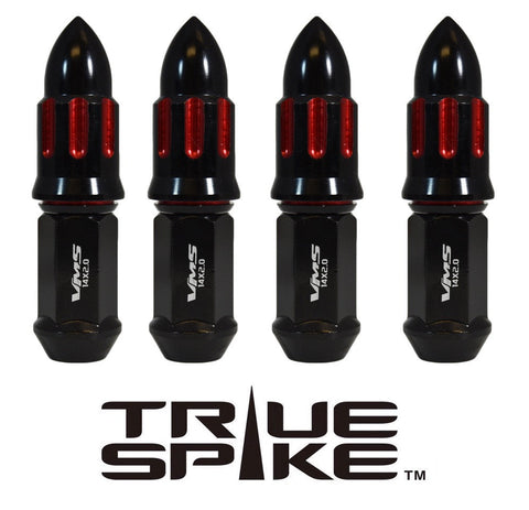 1/2-20 89MM LONG MACHINED BULLET FORGED STEEL LUG NUTS WITH ANODIZED ALUMINUM CAP 46-17 JEEP CJ, TJ, WRANGLER 79-14 FORD MUSTANG / CAP: 25MM DIAMETER 51MM HEIGHT PART # LGC056