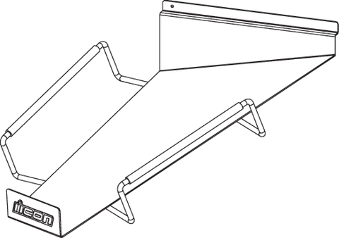 ICON Slatwall Helmet Display Shelf - Left Hand 9903-0494