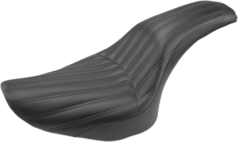 SADDLEMEN Knuckle 2-Up Seat - Ribbed - Black 806-12-047K