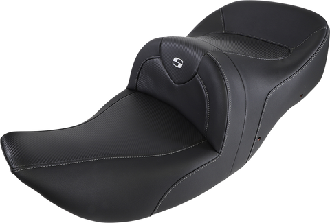 SADDLEMEN Roadsofa Seat - Carbon Fiber - Without Backrest - Black - GL H01-07-185