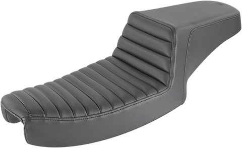 SADDLEMEN Step-Up Seat - Front Tuck-n-Roll - Black - Dyna 891-04-171