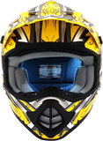 AFX FX-17 Helmet - Butterfly - Matte Yellow - Medium 0110-7133