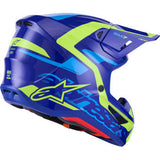 ALPINESTARS SM7 Helmet - Deed - Gloss Blue/Yellow Fluo - XL 8302426-7253-XL